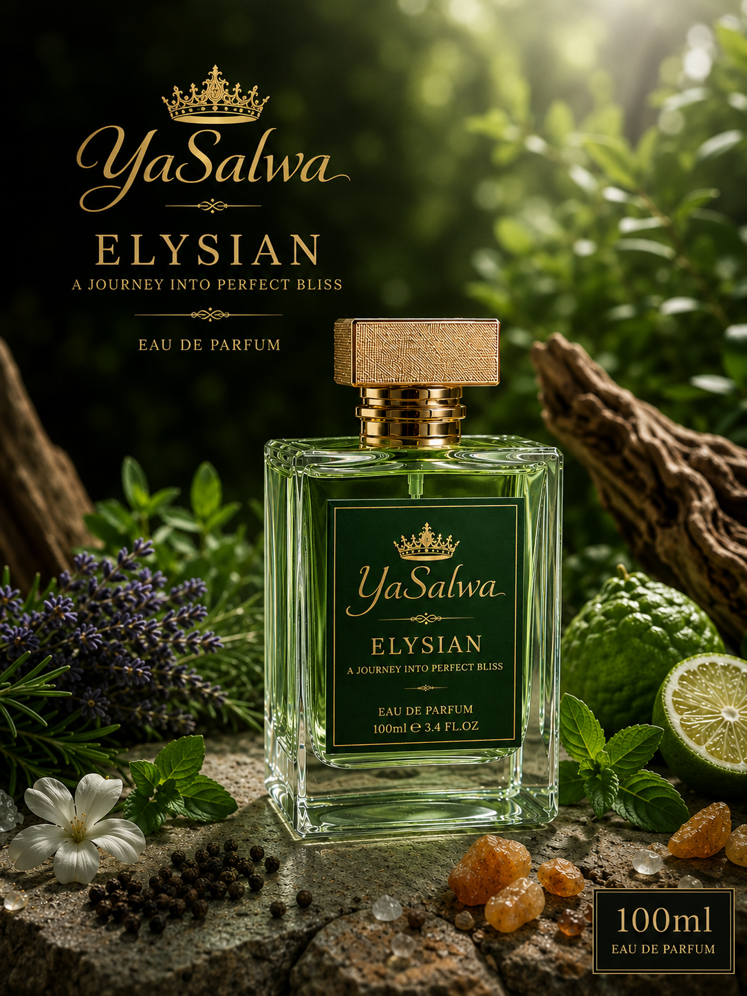 YaSalwa Elysian — A Journey Into Perfect Bliss, 500ml Eau de Parfum